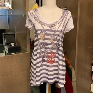 Gilded embellished t shirt